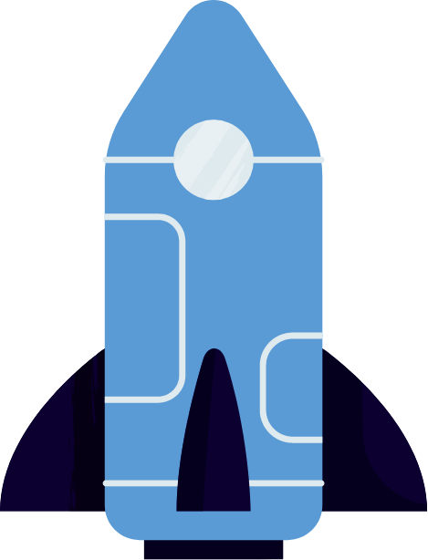 Flying Blue Rocket